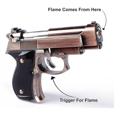 Mini Gun Lighter-Metal Gun Lighter-High Flame-Windproof