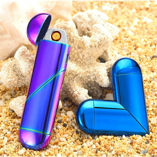 Electric Heart Shaped Lighter-USB Rechargeable Gas + Electric Lighter