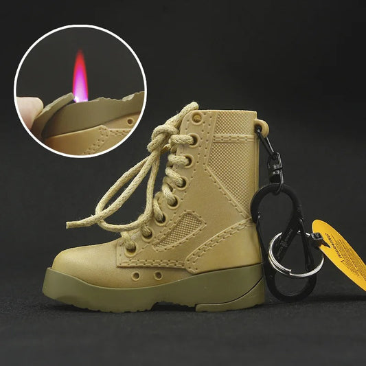 Army Boots With Bottle Opener Windproof Creative Keychain Lighter